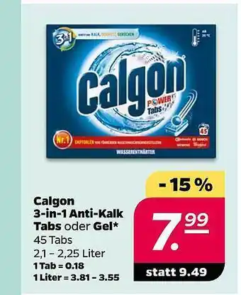 NETTO Calgon 3in1 Anti-kalk Tabs Oder Gel Angebot