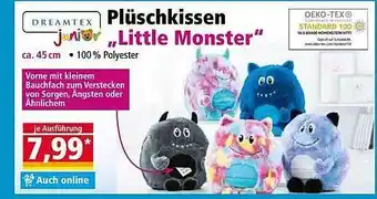 Norma Dreamtex Plüschkissen „little Monster“ Angebot