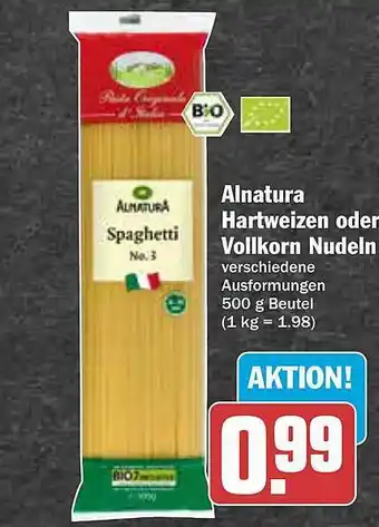 AEZ Alnatura Hartweizen Oder Vollkorn Nudeln Angebot