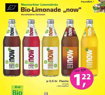 Erdi Biomarkt Bio-limonade „now“ Angebot