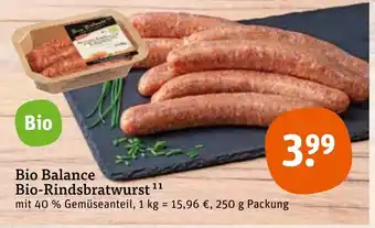 tegut Bio Balance Bio-Rindsbratwurst 250g Angebot