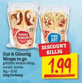 NP Discount Gut & Gunstig Wraps to go 190g Angebot