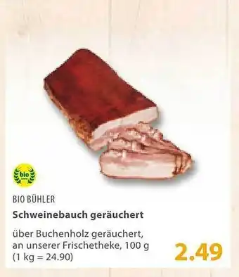 basic Bio Bühler Schweinebauch Geräuchert Angebot