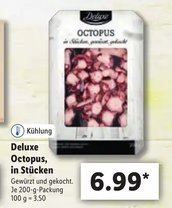 Lidl Deluxe Octopus, in Stücken 200g Angebot