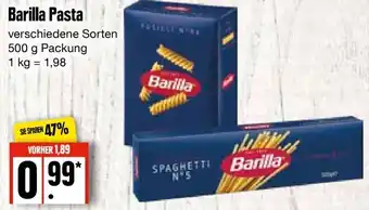 Edeka Frischemarkt Barilla Pasta 500 g Packung Angebot