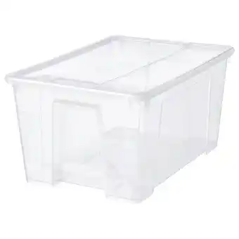 IKEA Samla box mit deckel transparent 57x39x28 cm/45 l Angebot