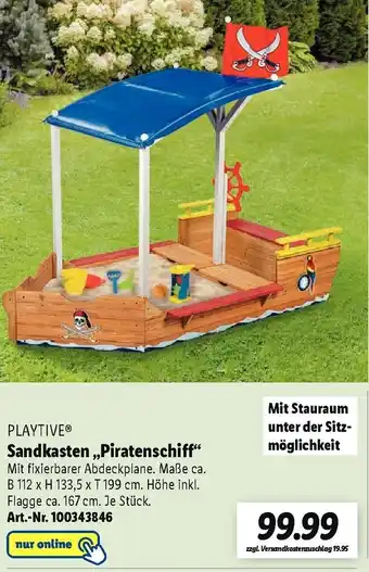 Lidl Playtive Sandkasten ,,Piratenschiff" Angebot