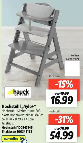 Lidl hauck Hochstuhl ,,Aylo+" Angebot