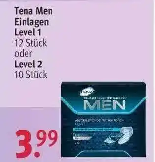 Rossmann Tena Men Einlagen Level 1 Oder Level 2 Angebot