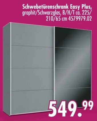 Möbel Boss Schwebetürenschrank Easy Plus Angebot