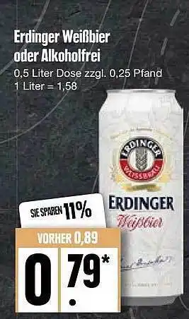 E-Center Erdinger Weißbier Oder Alkoholfrei Angebot