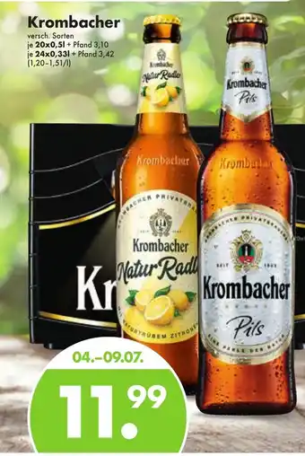 Trink und Spare Krombacher 20*500ml/24*330ml Angebot