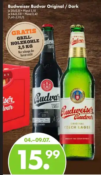 Trink und Spare Budweiser Budvar Original / Dark 20*500ml/24*330ml Angebot