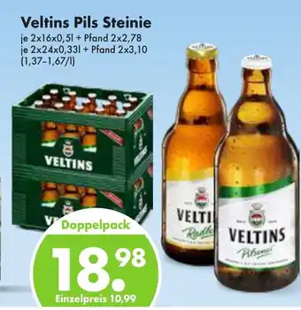 Trink und Spare Veltins Pils Steinie 2*16*500ml/2*24*330ml Angebot