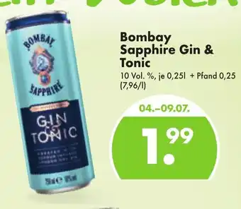 Trink und Spare Bombay Sapphire Gin & Tonic 250ml Angebot