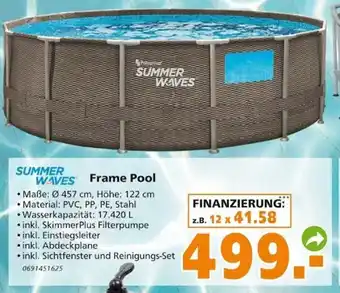 Globus Baumarkt Summer Waves Frame Pool Angebot