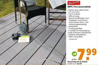 Globus Baumarkt TrendLine WPC Terrassendiele Angebot