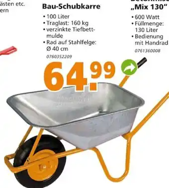 Globus Baumarkt Bau Schubkarre Angebot