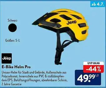 Aldi Nord E-bike Helm Pro Jeep Angebot