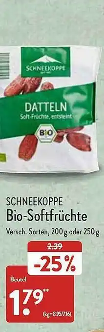 Aldi Nord Schneekoppe Bio-softfrüchte Angebot