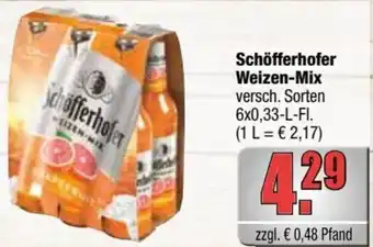 alldrink Schöfferhofer Weizen Mix 6x0,33 L-Fl. Angebot