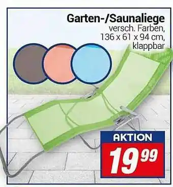 CENTERSHOP Garten- Oder Saunaliege Angebot