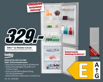 MediaMarkt Beko kühl-/gefrierkombination Angebot