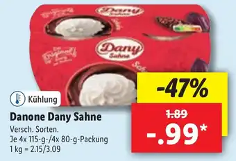 Lidl Danone Dany Sahne Angebot