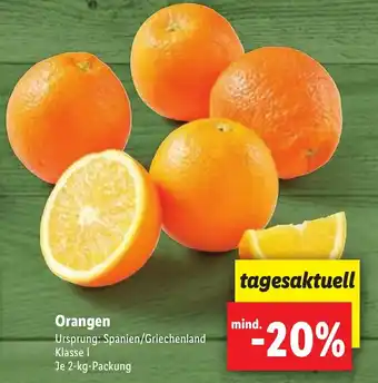 Lidl Orangen  2 kg Angebot