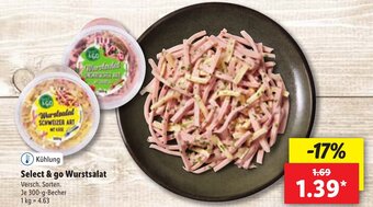 Lidl Select & go Wurstsalat 300 g becher Angebot