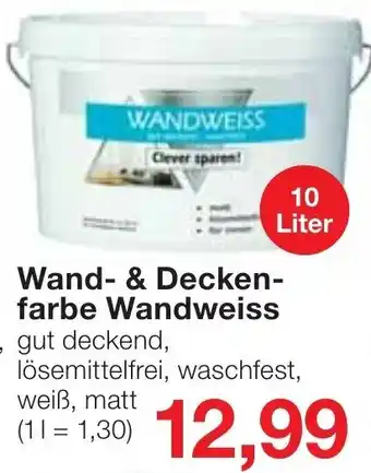 Jawoll Wand & Deckenfarbe Wandweiss 10 Liter Angebot