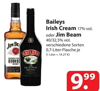 Famila Nord Ost Baileys Irish Cream oder Jim Beam 0,7 Liter Flasche Angebot