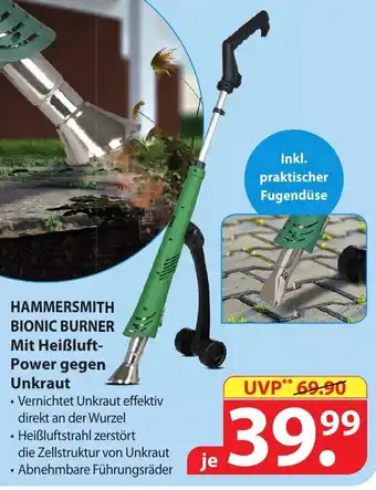 Famila Nord Ost Hammersmith Bionic Burner mit Heißluft Power gegen Unkraut Angebot