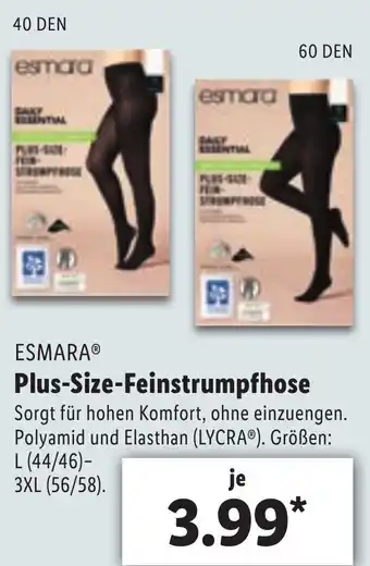 Lidl Esmara Plus Size Feinstrumpfhose Angebot