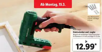 Lidl Parkside Elektrotacker und nagler Angebot