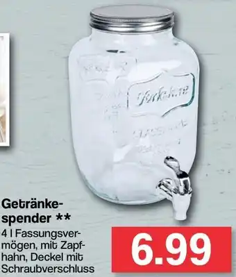 Famila Nord West Getränkespender 4 L Angebot