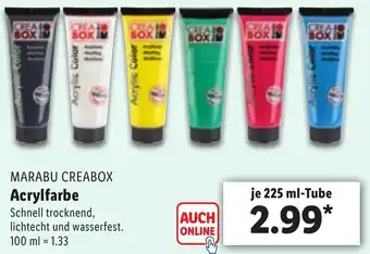 Lidl Marabu Creabox Acrylfarbe Angebot
