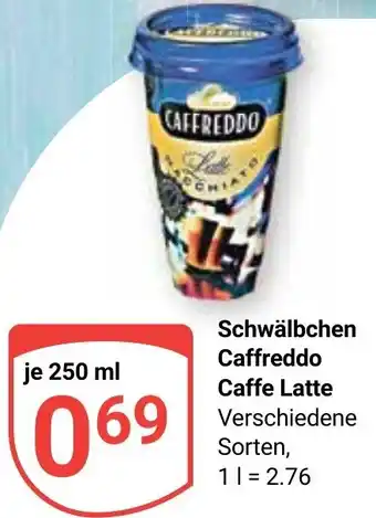 Globus Schwälbchen Caffreddo Caffe Latte 250 ml Angebot