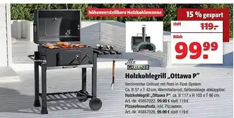 Hagebau Mr. Gardener Holzkohlegrill „ottawa P” Angebot