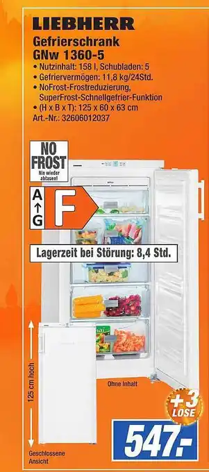 Expert Technomarkt Liebherr Gefrierschrank Gwn 1360-5 Angebot