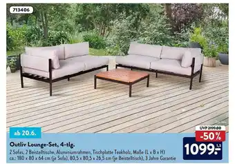 Aldi Nord Outliv Lounge-set 4-tlg Angebot