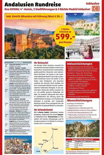 Penny Reisen Andalusien Rundreise Angebot