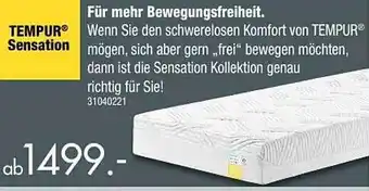 Franz Knuffmann Tempur Sensation Angebot