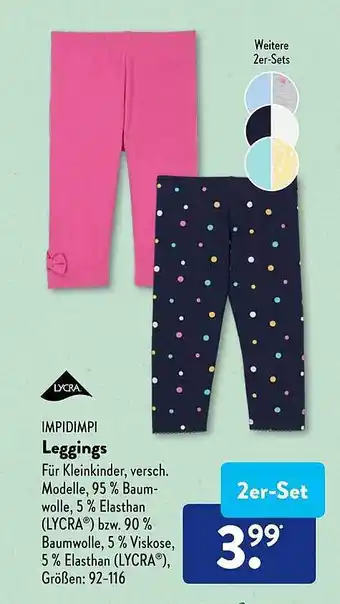 Aldi Süd Impidimpi Leggings Angebot