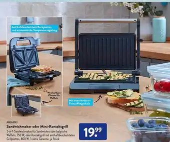 Aldi Süd Ambiano Sandwichmaker Oder Mini-kontakgrill Angebot