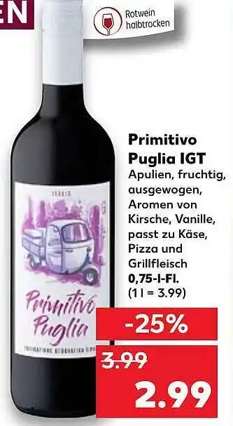 Kaufland Primitivo Puglia Igt Angebot
