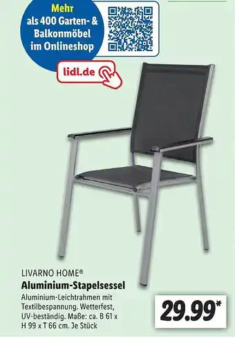 Lidl Livarno Home Aluminium-stapelsessel Angebot