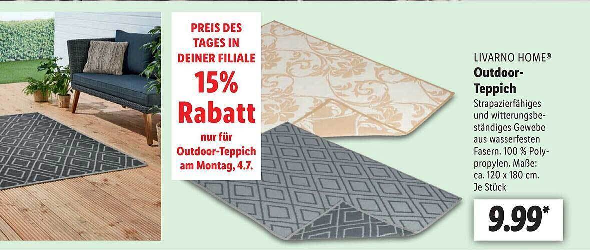 Livarno Home Outdoorteppich Angebot bei Lidl