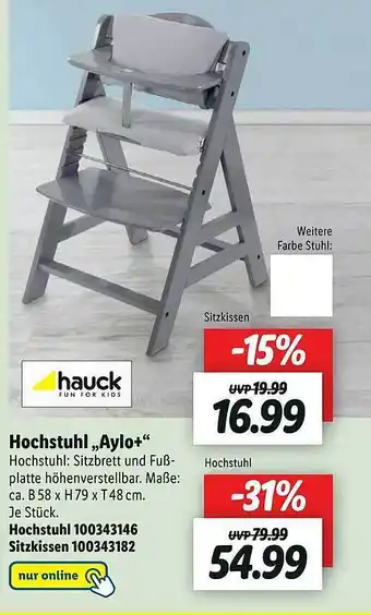 Lidl Hauck Hochstuhl „aylo+“ Angebot