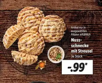 Lidl Nuss-schnecke-mit Streusel Angebot